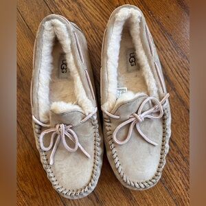 UGG Tan Suede Moccasin Slippers